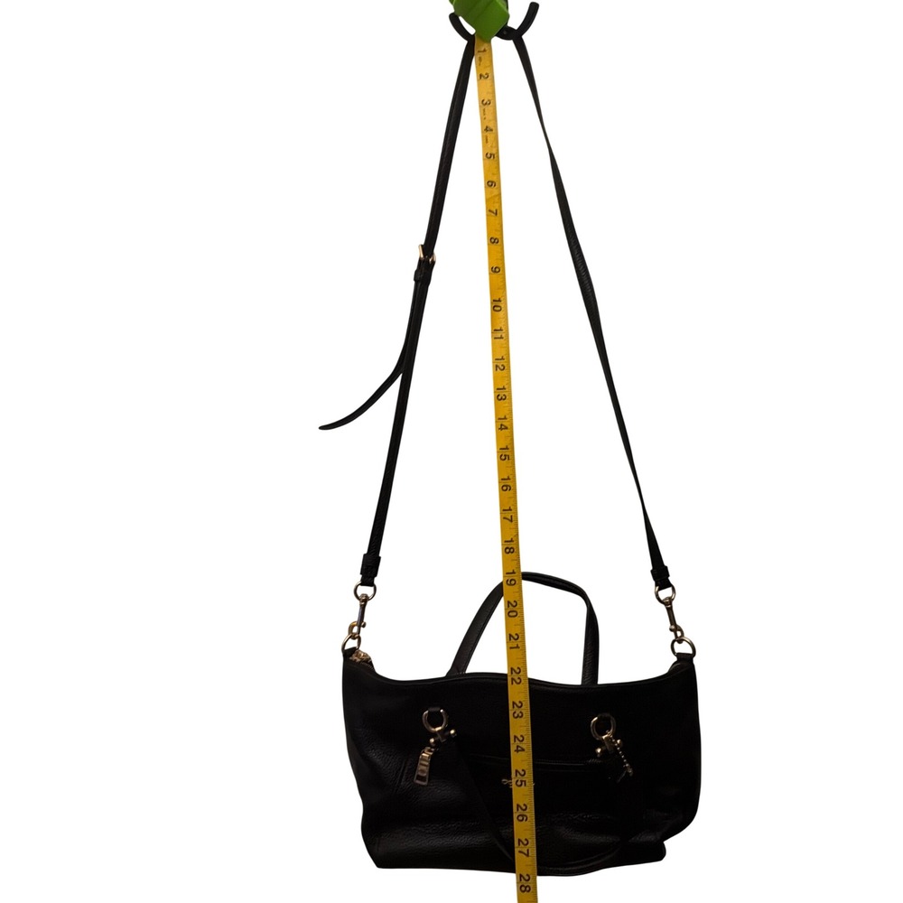 Coach Satchel Black Pebbled Leather Crossbody Bag Gold Hardware C2157-79997 - Picture 5 of 10
